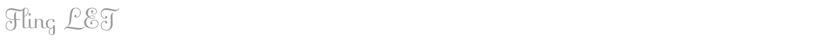 Fling LET font preview